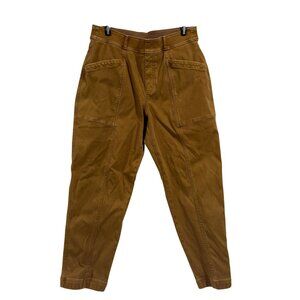 SPANX Stretch Twill Straight Leg Pants Size Large Brown
